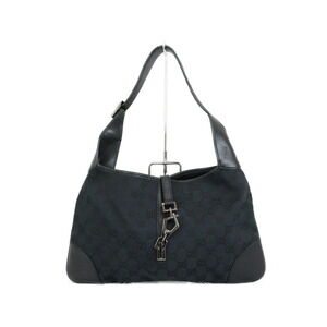 GUCCI Kandinsky Shoulder Bag Black Canvas Leather